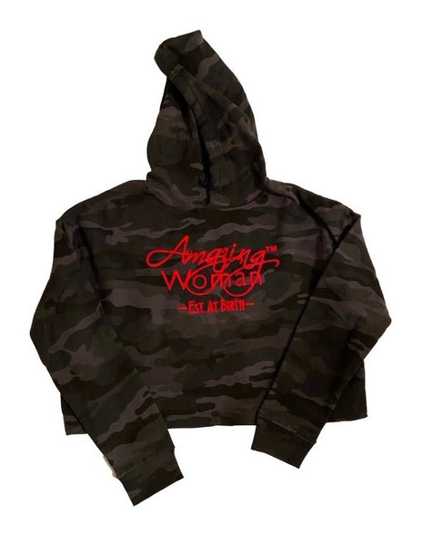 Amazing Woman Camo Hoodie - Cropped